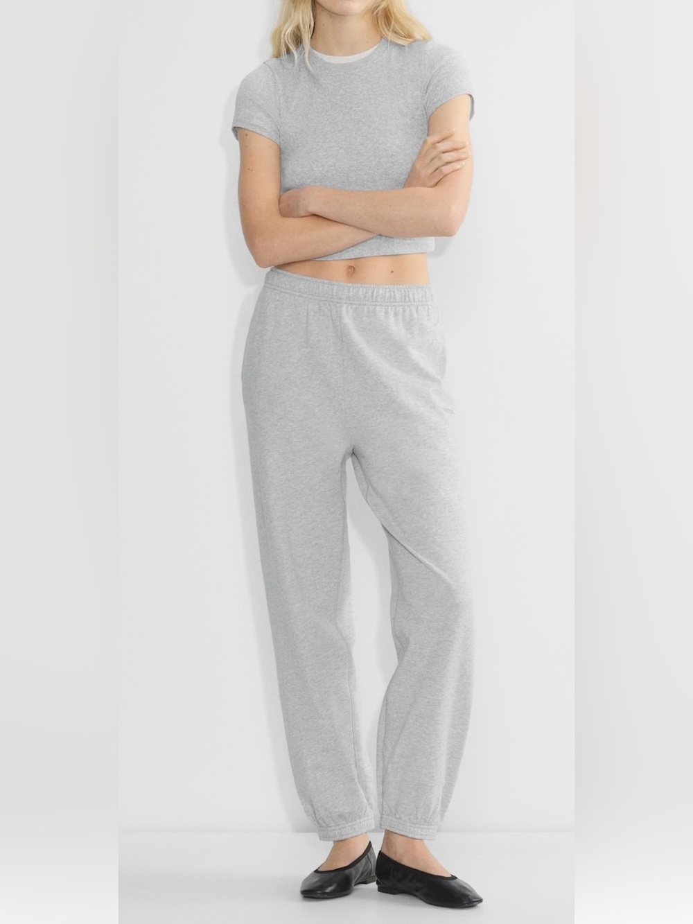Aritzia Sweatfleece Terry Fleece Mega Jogger – Heather Chrome – 2XS – NWT